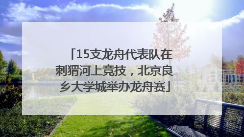 15支龙舟代表队在刺猬河上竞技，北京良乡大学城举办龙舟赛