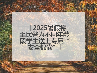2025暑假将至民警为不同年龄段学生送上专属“安全锦囊”