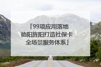 99项应用落地 德阳旌阳打造社保卡全场景服务体系
