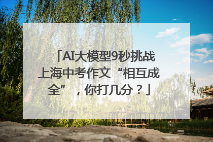 AI大模型9秒挑战上海中考作文“相互成全”，你打几分？